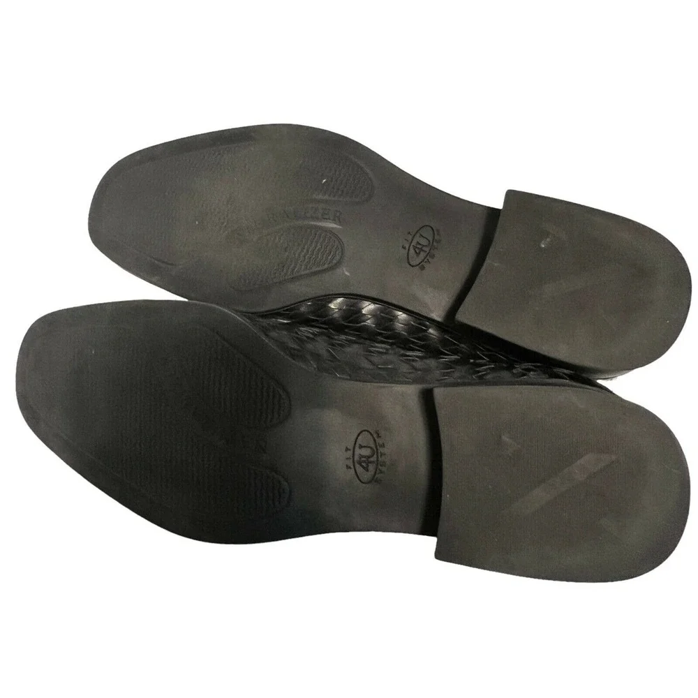 Naturalizer Fit4U Woven Braided Leather Loafer Slip On Shoes Womens Sz 8 Black